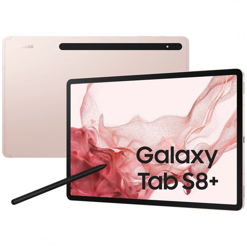 Samsung Galaxy Tab S8+ WiFi SM-X800 128 GB 31.5 cm (12.4") Qualcomm Snapdragon 8 GB Wi-Fi 6 (802.11ax) Android 12 Pink