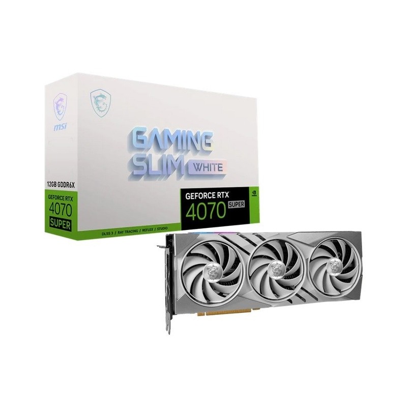 MSI GAMING GeForce RTX 4070 SUPER 12G SLIM WHITE NVIDIA 12 GB GDDR6X