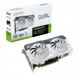 ASUS Dual -RTX4060TI-O8G-WHITE NVIDIA GeForce RTX 4060 Ti 8 GB GDDR6