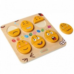 MASTERKIDZ Board for Learning Emotions Wooden Eggs What Humor?