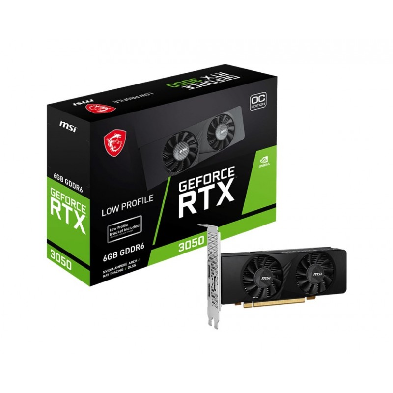 MSI GEFORCE RTX 3050 LP 6G OC graphics card NVIDIA 6 GB GDDR6