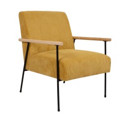 Armchair JADE 63x75,5xH85,5cm, yellow