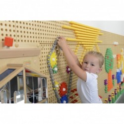 MASTERKIDZ Wall Board Gears and Chain 79 El. Build your own mechanism