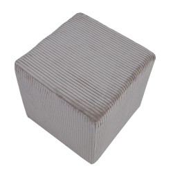 Ottoman PAULA 41x41xH40,5cm, greyish beige