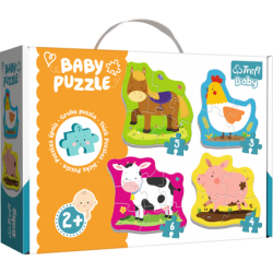 TREFL Baby puzzle set, Farm animals