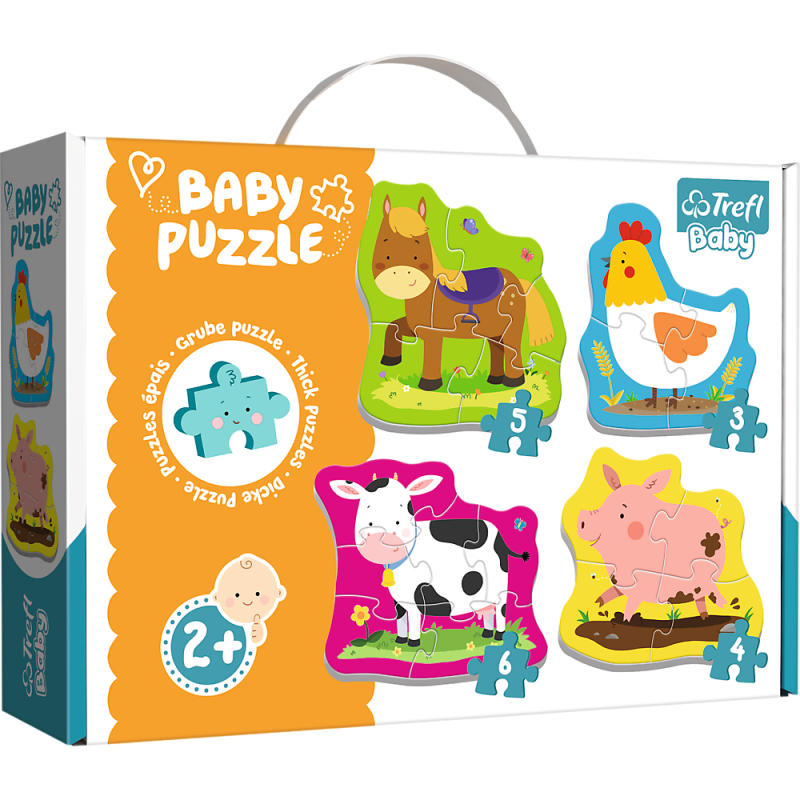 TREFL Baby puzzle set, Farm animals