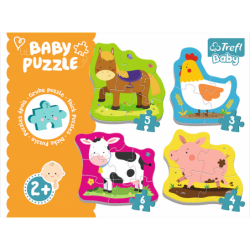 TREFL Baby puzzle set, Farm animals