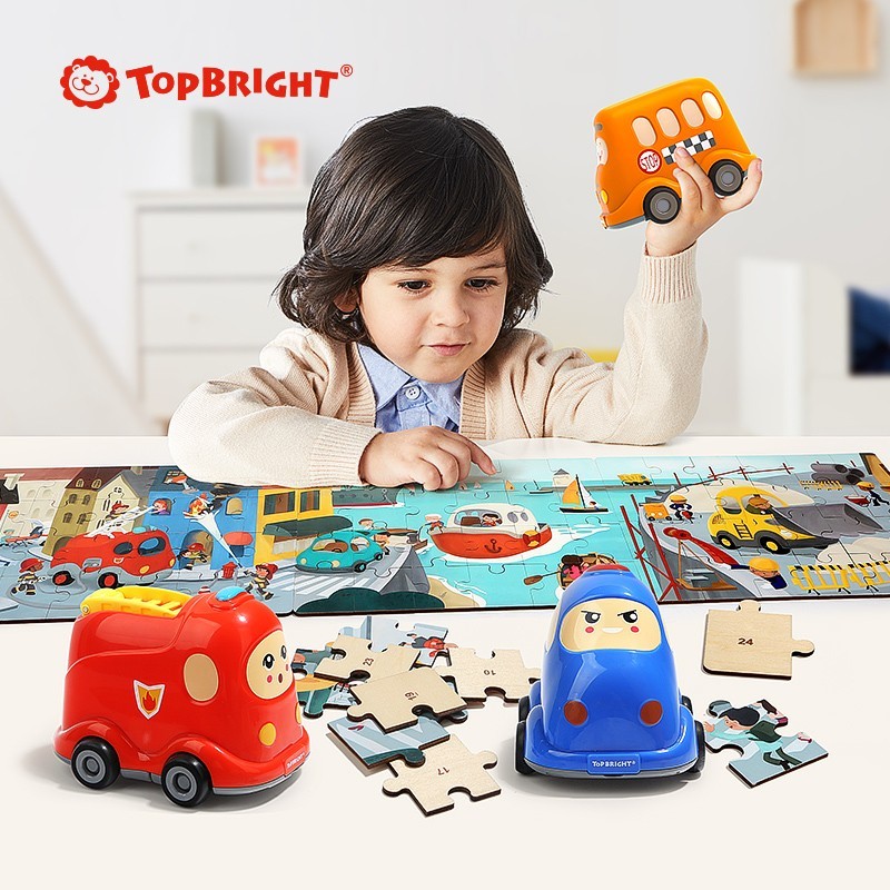 TOPBRIGHT Wooden puzzles in the truck, 24 pcs