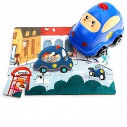 TOPBRIGHT Wooden puzzles in the truck, 24 pcs