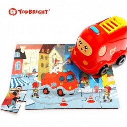 TOPBRIGHT Wooden puzzles in the truck, 24 pcs