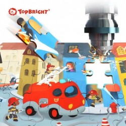 TOPBRIGHT Wooden puzzles in the truck, 24 pcs