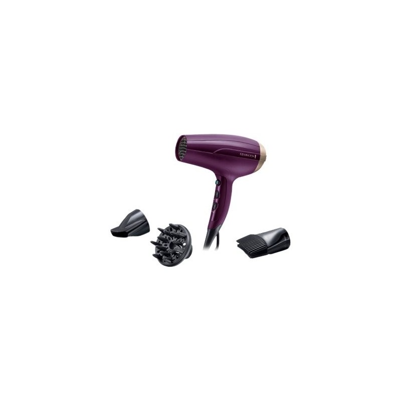 Remington Hair Dryer D5219 2300 W Number of temperature settings 3 Ionic function Diffuser nozzle Purple