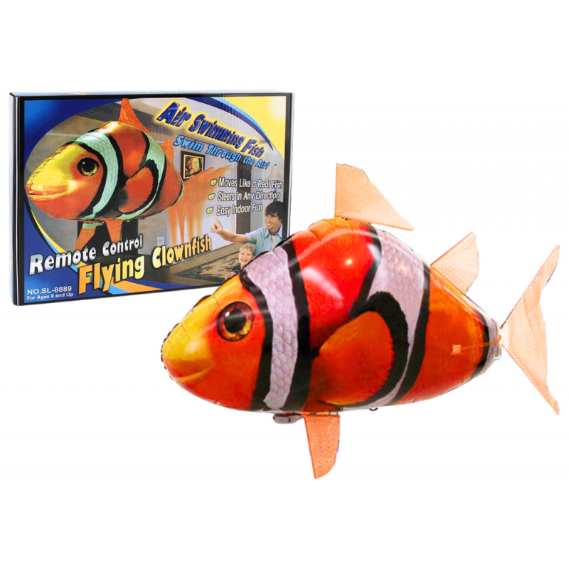 Remote Controlled Fish R/C Clownfish Orange Flying Balloon