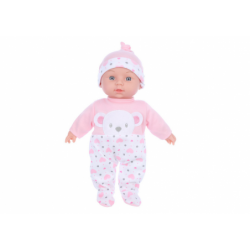 Baby Doll Pink Pajamas with Teddy Bear Hat Sounds