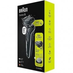 Skuveklis Braun  Shaver 51-W1600s	 Operating time (max) 50 min, Wet&ampDry, Black/White 