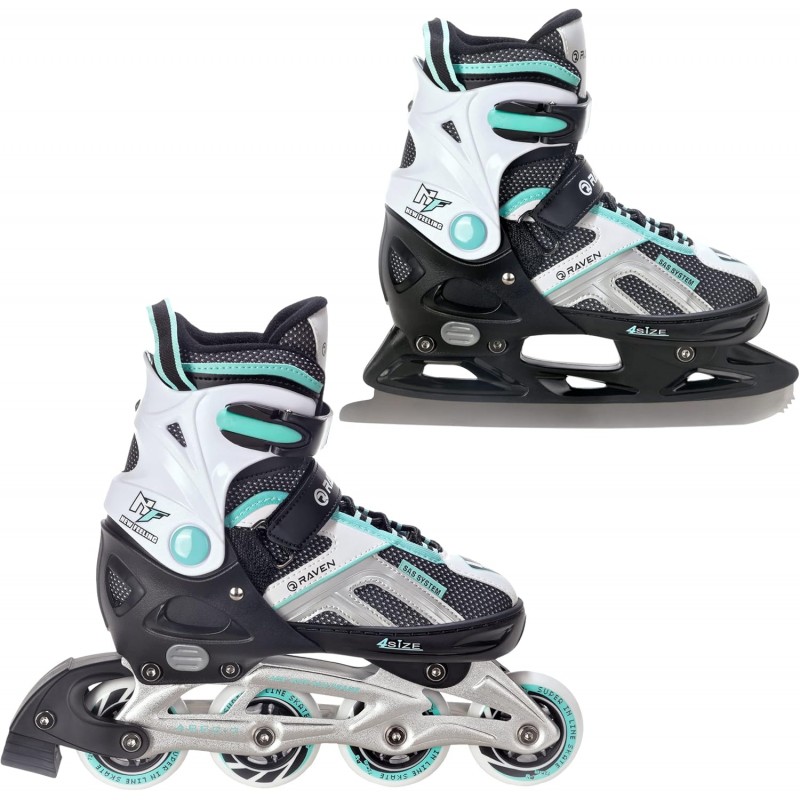 Inline Skates Raven Pulse Black/Mint+Blades