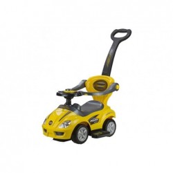 MEGA CAR Manual Ride On with Parent Handle - Yellow