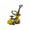 MEGA CAR Manual Ride On with Parent Handle - Yellow