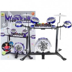 My Super Band Keyboard & Drum Set  Lights Multiple Rhythms