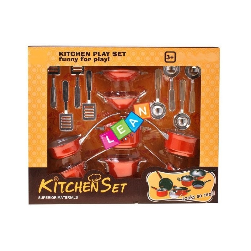 Kitchen Play Set 18 pcs Cooking Role Play Set