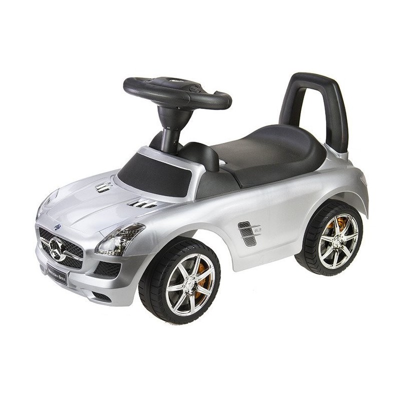 Mercedes Benz Silver - Kids Push Along Ride On Car