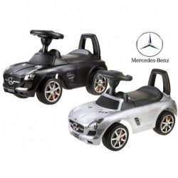 Mercedes Benz Silver - Kids Push Along Ride On Car