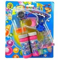 Battery Operated Bubble Gun + 2 Bottles Of Liquid With Melodies Sounds