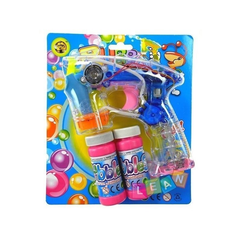 Battery Operated Bubble Gun + 2 Bottles Of Liquid With Melodies Sounds