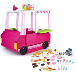 Feber Pink Food Truck 2in1 Kitchen and Vehicle Groceries Kitchen accessories 50 pcs.