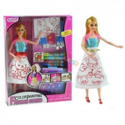 A doll with accessories designer toy pens material