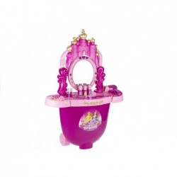 Beauty Table Princess Girl Set Lights Sounds Stool Realistic Hairdryer