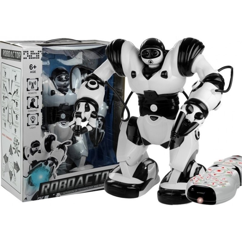 Big R/C Robot Roboactor 40 cm Black Dances Performs Karate