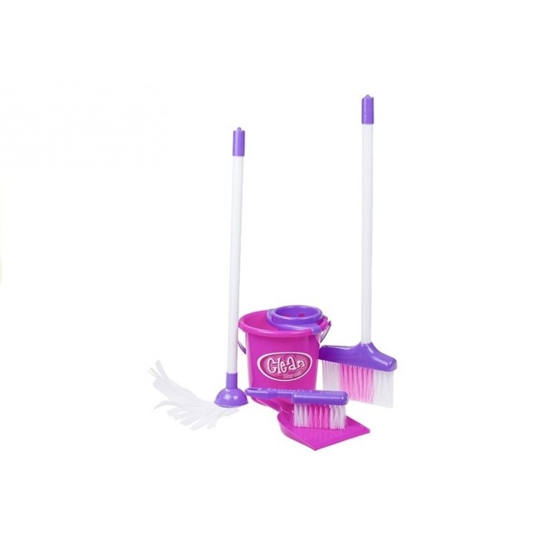 Kids Cleaning Set Broom Dustpan Mop 5 Pcs