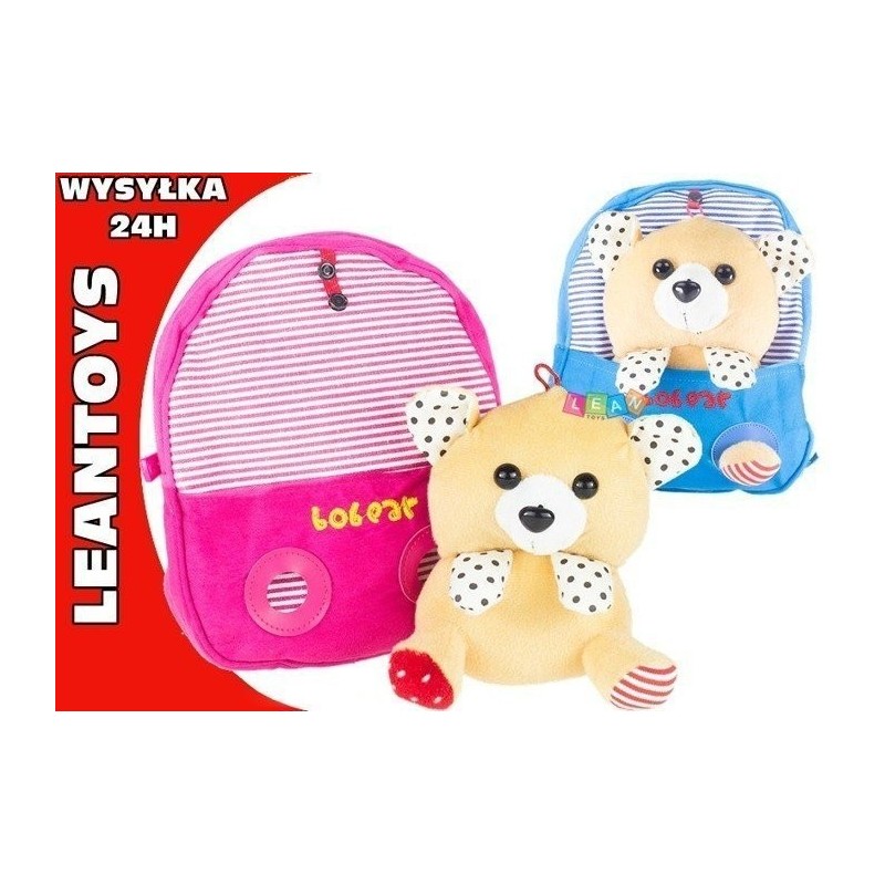 Kids Childrens Backpack With A Plush Teddy