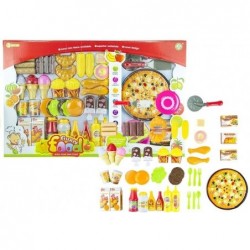 Grocery Set 82 PCS Artificial Food Roleplay Pizza Kids Pretend Role Play Kitchen