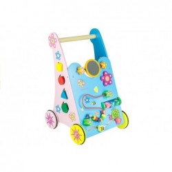 Wooden Baby Walker Push Along with Mirror