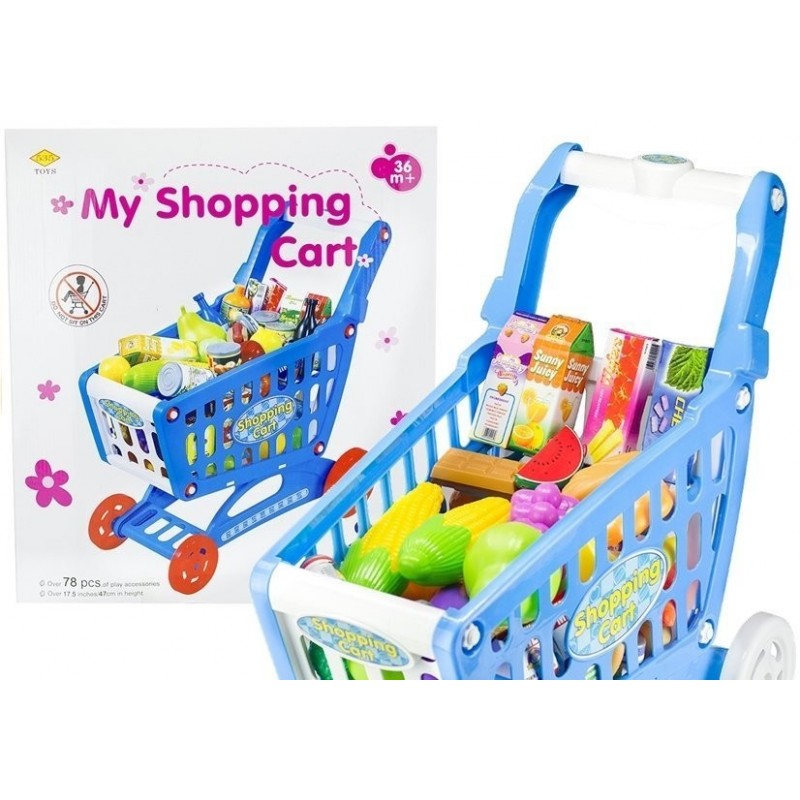 Kids Childrens Shopping Cart With Accessories 48pc