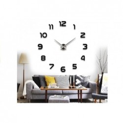 3D DIY Clock Wall Art Design Large Mirror Decoration Sticker