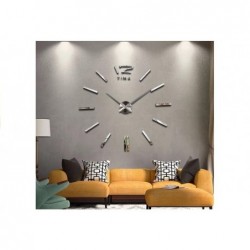 3D DIY Clock Wall Art Design Large Mirror Decoration Sticker