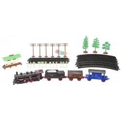 Battery Operated Realistic Train Set  49pcs