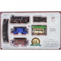 Battery Operated Realistic Train Set  49pcs