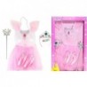 A princess costume with accessories shoes dress crown wand