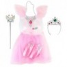 A princess costume with accessories shoes dress crown wand