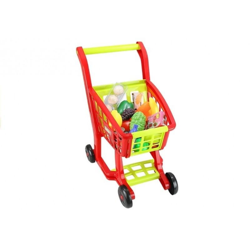 REALISTIC ROLEPLAY SET HOME SHOPPING CART  27 PCS ACCESSORIES GROCERY