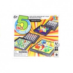 5 IN 1 Chess Games Set Ludo Draughts Snakes And Ladders