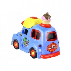 Battery Operated Vehicle Bubble Ice Cream Car Lights Sounds Bump & Go Action