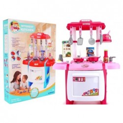 Kids Roleplay Kitchen Set With Accessories Grocery Knitlery Lights Sounds