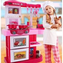 My Little Chef Kitchen Set Blue & Red Colour