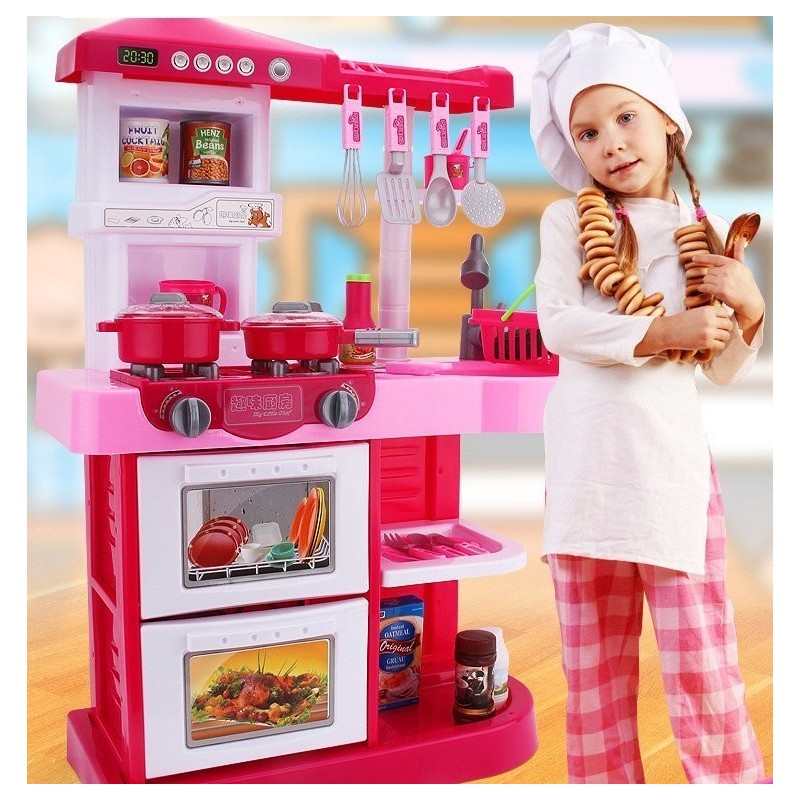 My Little Chef Kitchen Set Blue & Red Colour