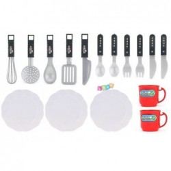 My Little Chef Kitchen Set Blue & Red Colour